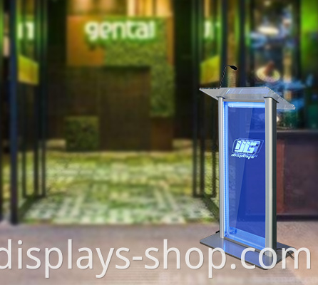 modern LED light acrylic church pulpit lectern